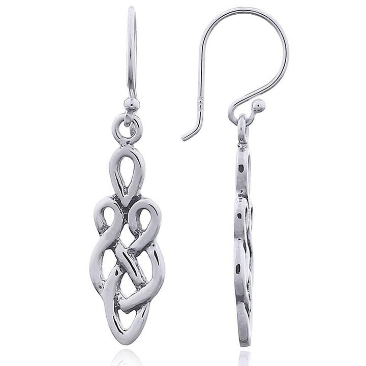 silver dangle drop earrings