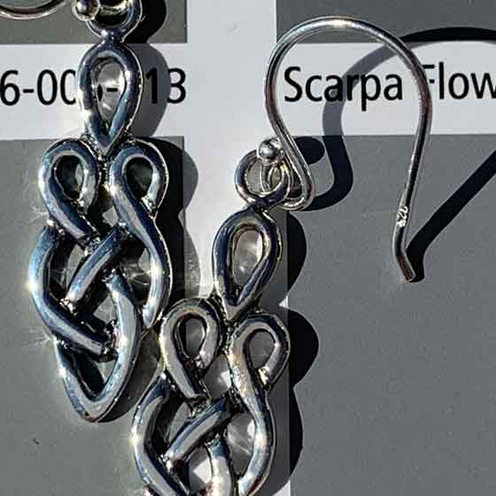 silver dangle drop earrings
