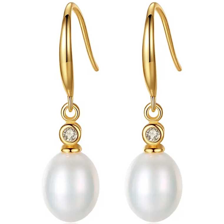 white gold pear drop earring jewellery nz