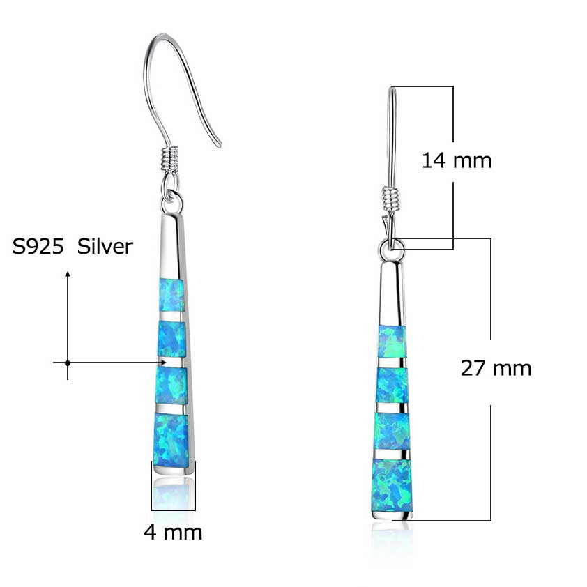 jewellery set blue opal silver