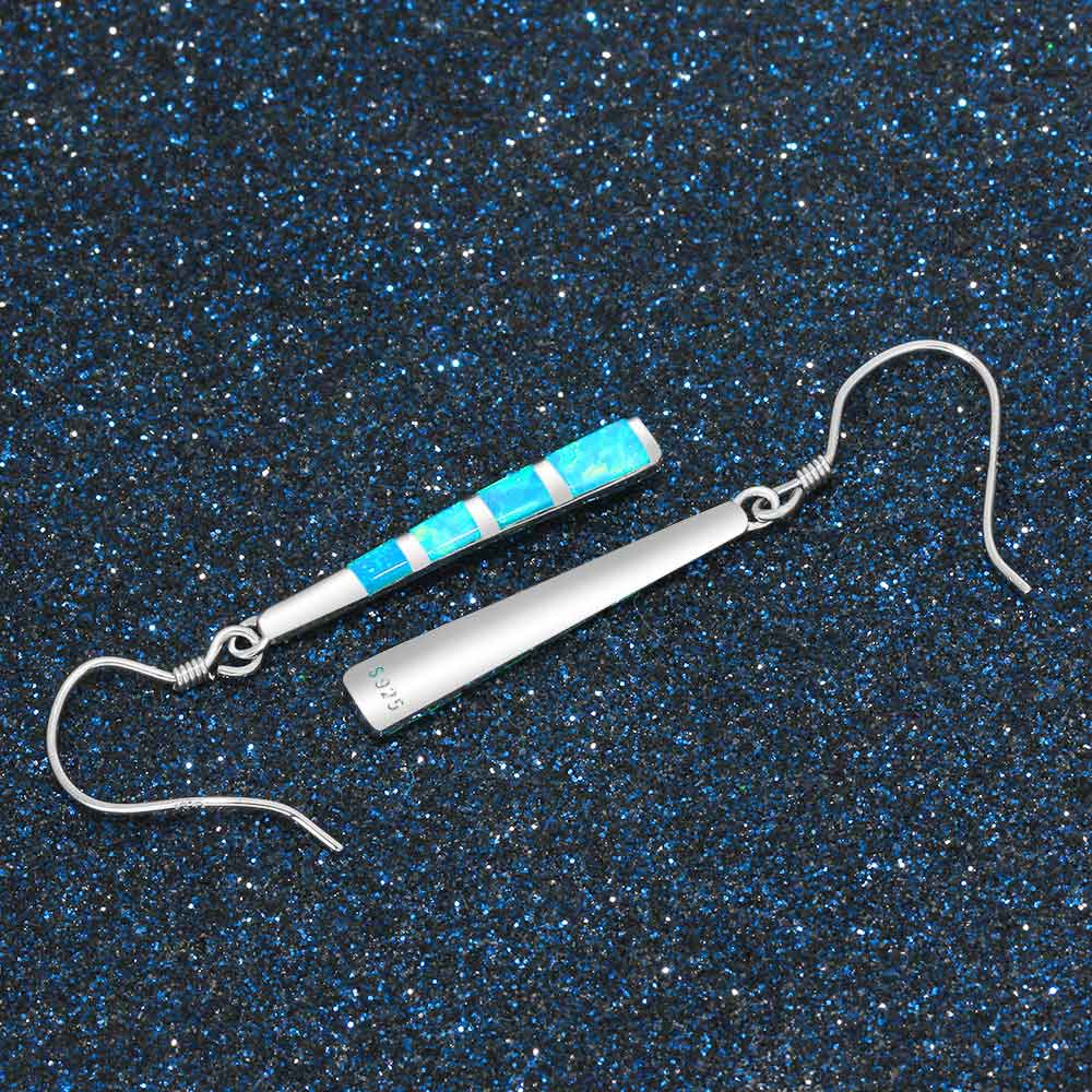 jewellery set blue opal silver