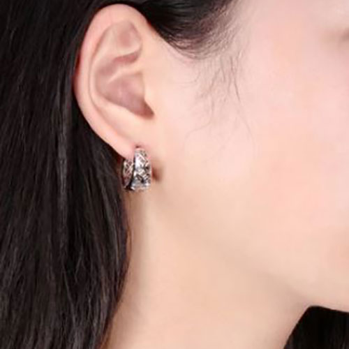 gold filigree huggie earrings