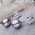 pearl silver drop earrings