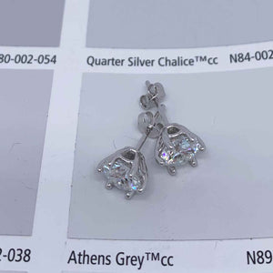 silver stud moissanite earrings bridal nz jewellery