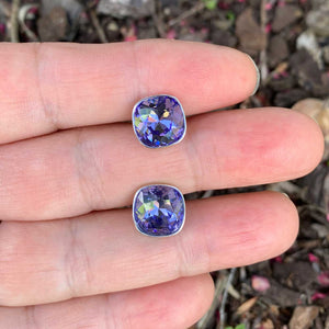 purple stud earrings jewellery