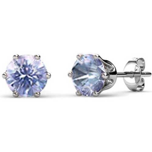 silver stud earrings alexandrite