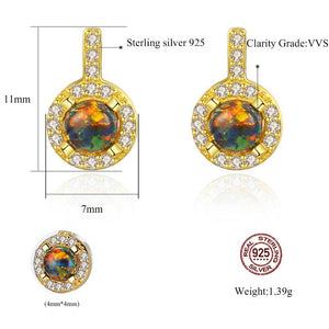 gold opal earrings jewellery nz