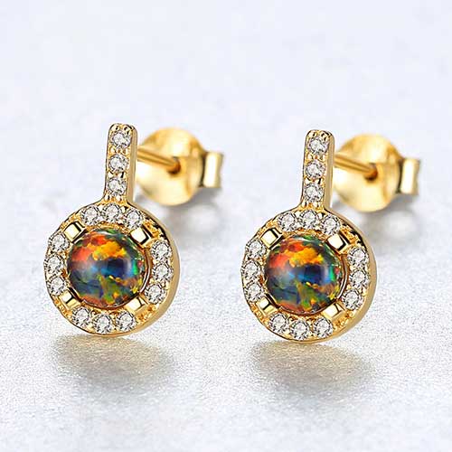 gold opal earrings jewellery nz