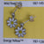silver yellow daisy earring