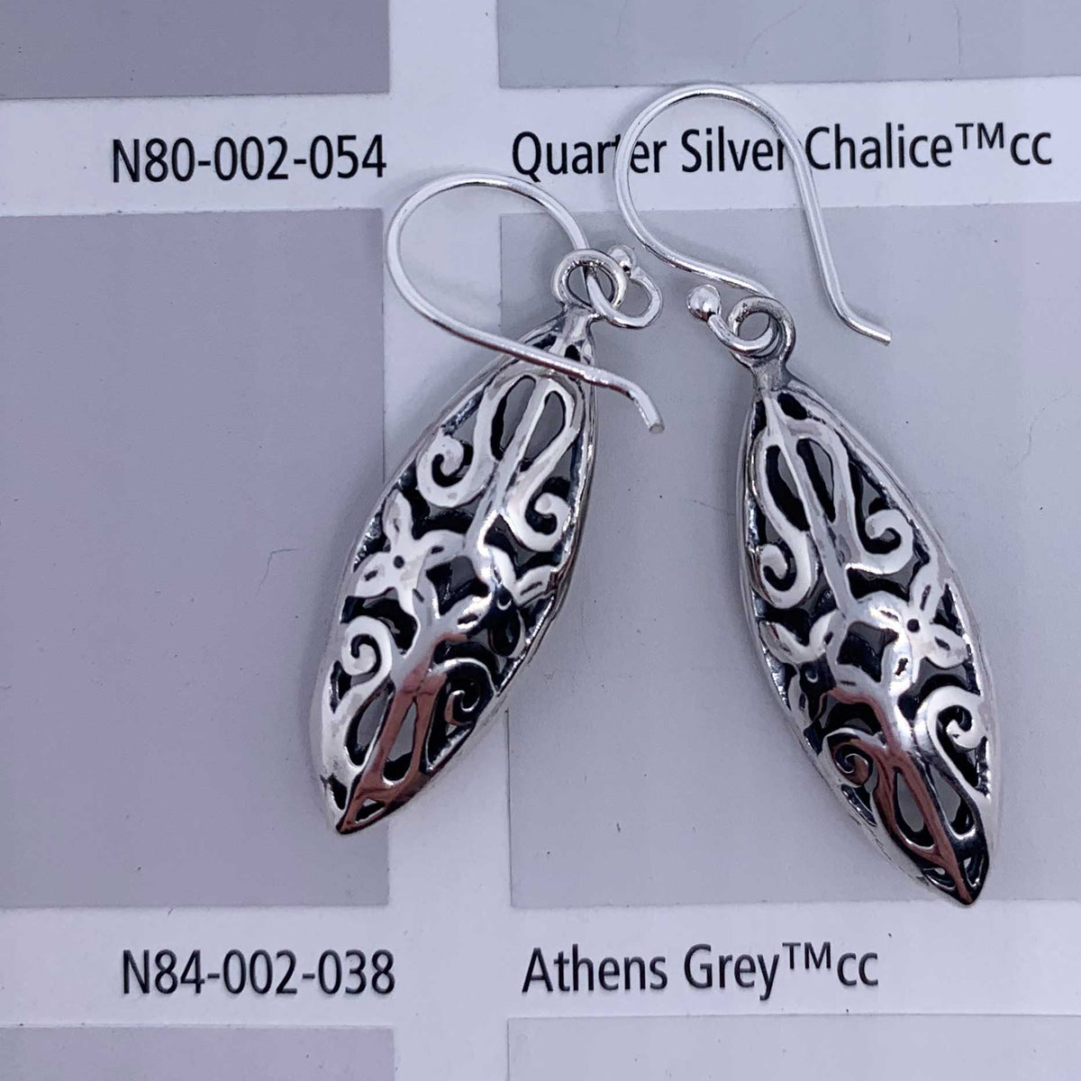 3d koru silver drop earring nz