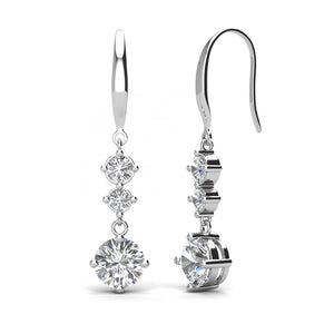 bridal crystal drop earrings auckland