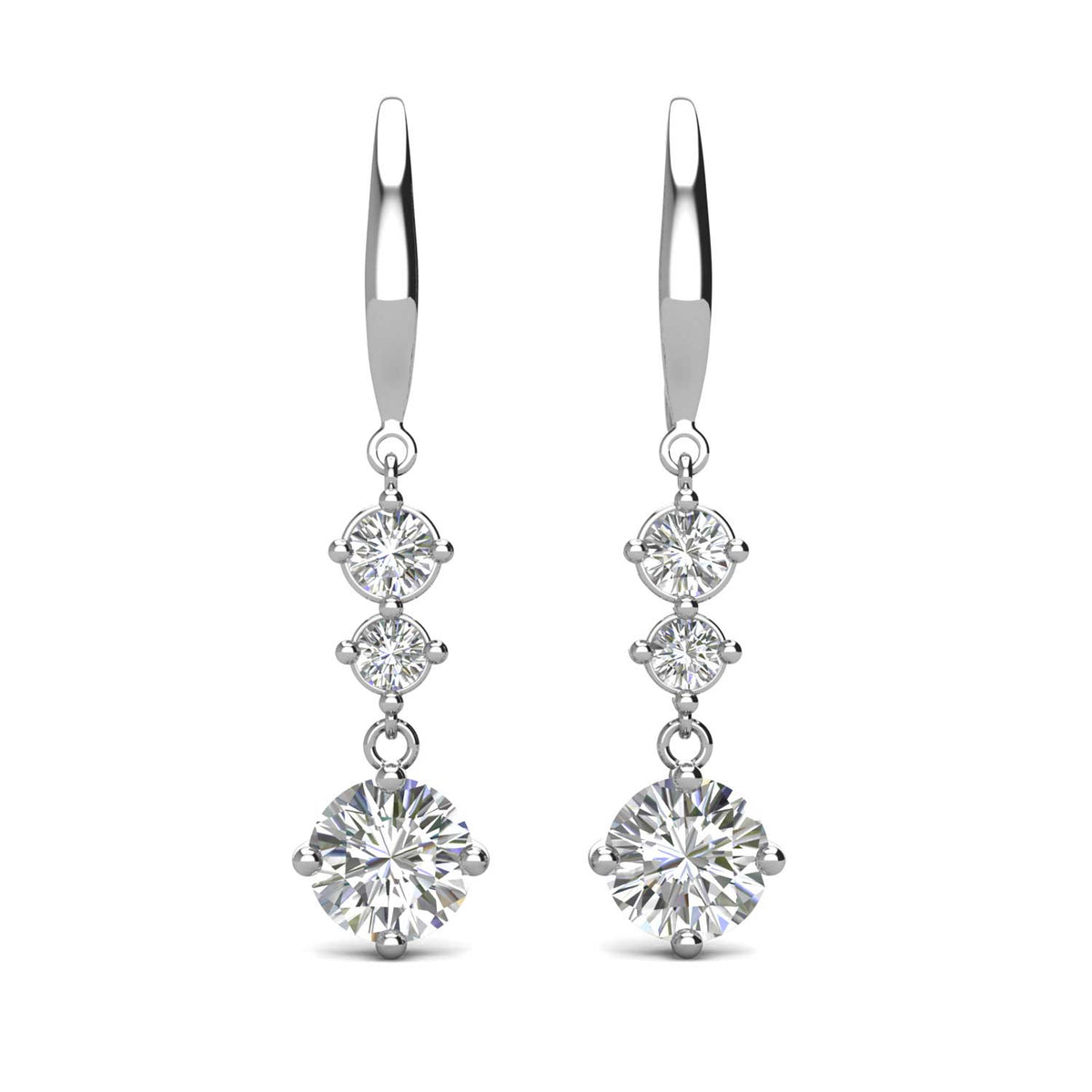 bridal crystal drop earrings auckland