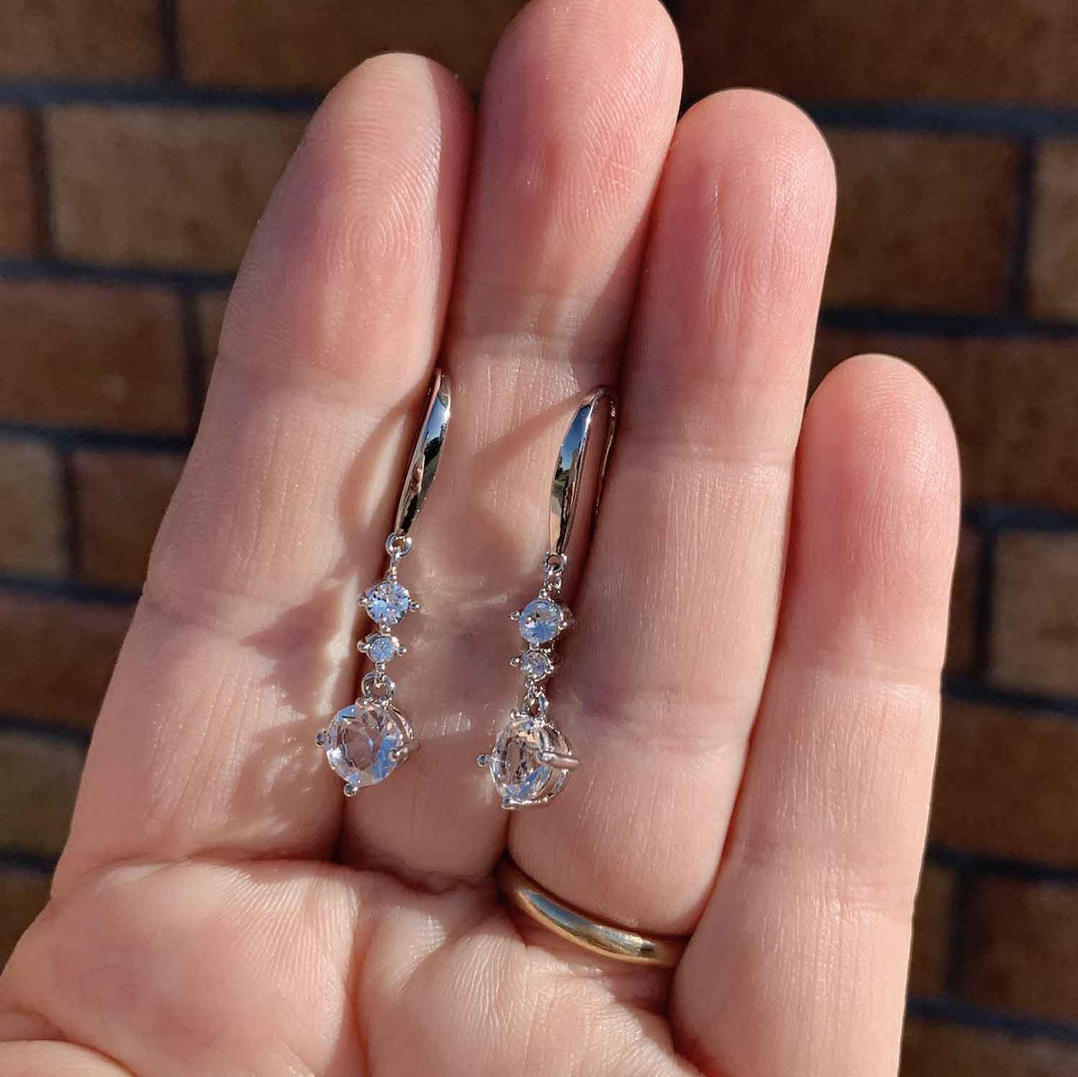 bridal crystal drop earrings auckland