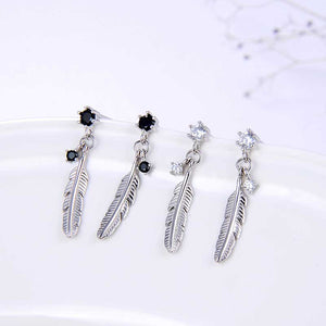 feather silver earring jewellery