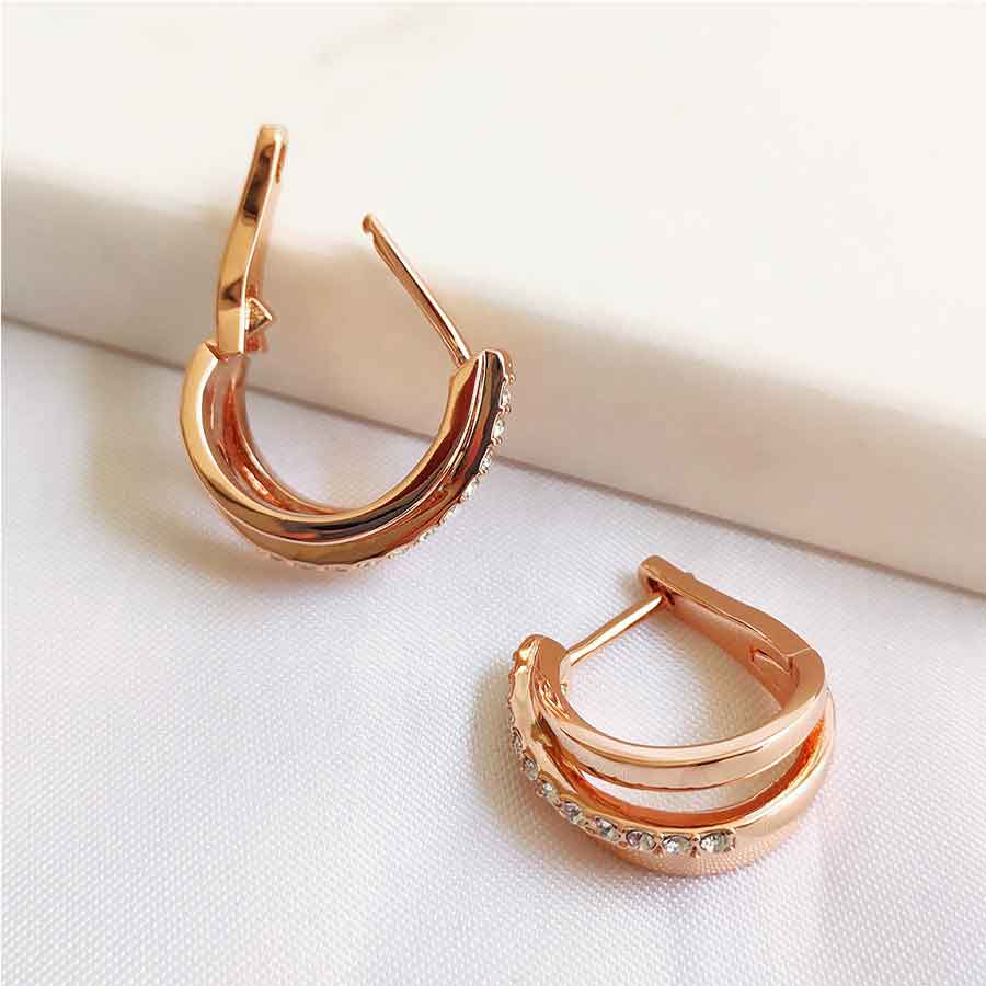 rose gold jewellery set for women