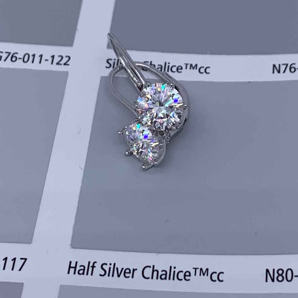 moissanite leverback earrings silver bridal evening