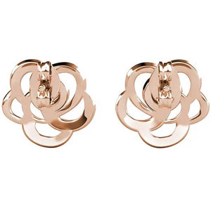 rose gold stud earrings flower online