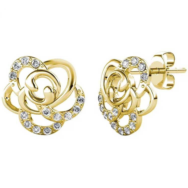 crystal stud earrings