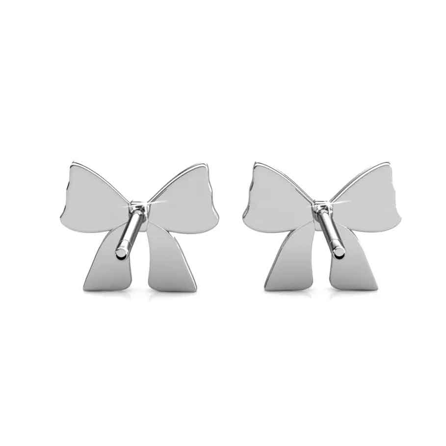 bow crystal stud earrings jewellery nz