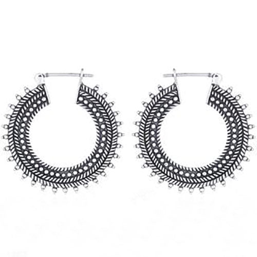 frenelle jewellery silver earrings hoop