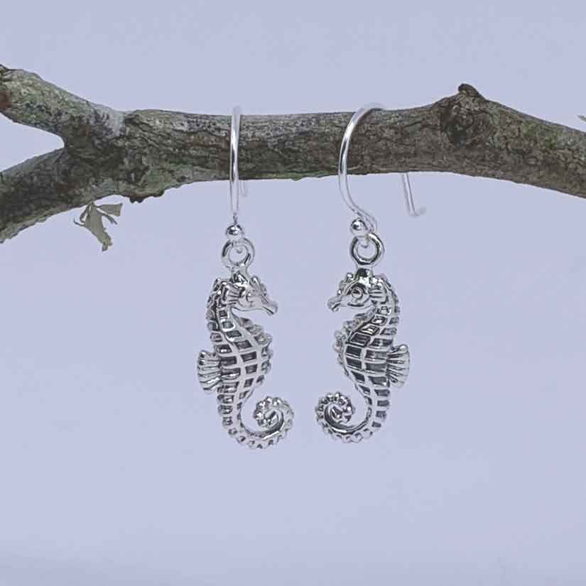 925 Sterling Silver Earrings Seahorse | Jewellery Online NZ