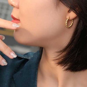 gold hoop huggie earrings jewellery