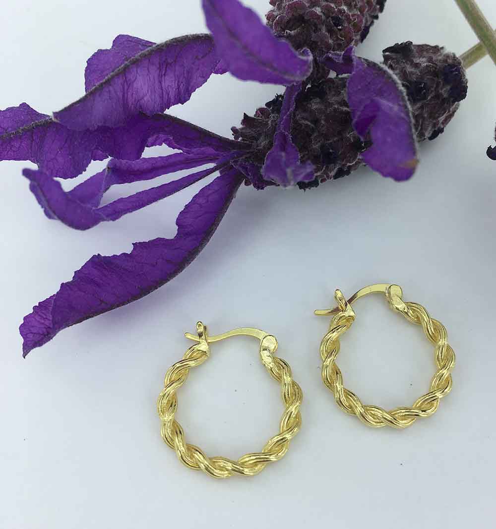 gold hoop huggie earrings jewellery