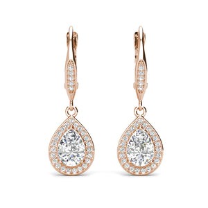 rose gold eveningwear earrings