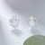 heart opal crystal silver earrings jewellery