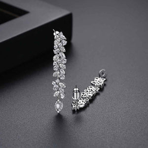 silver crystal bridal earrings dangle nz