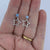silver star blue dangle earrings