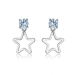 frenelle jewellery silver blue earrings