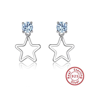 frenelle jewellery silver blue earrings