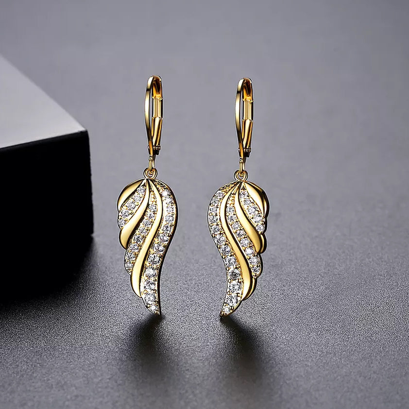 gold wing earrings jewellery for women