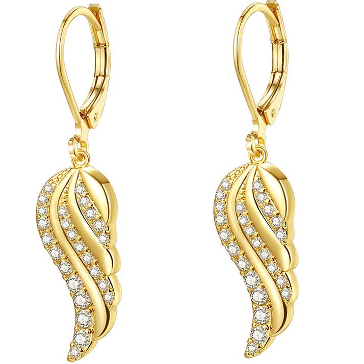 gold wing earrings jewellery for women