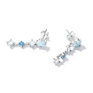 opal cz diamond drop earrings gifts women