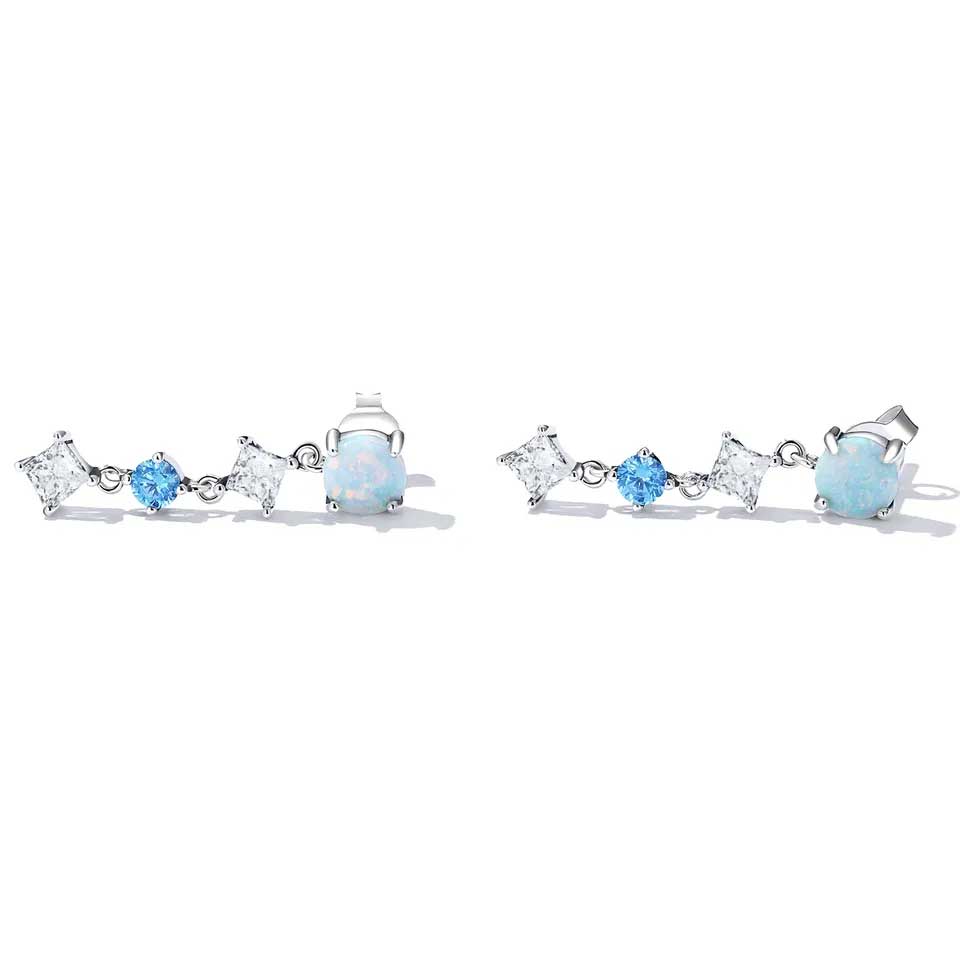 opal cz diamond drop earrings frenelle