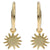 gold star dangle earrings for women
