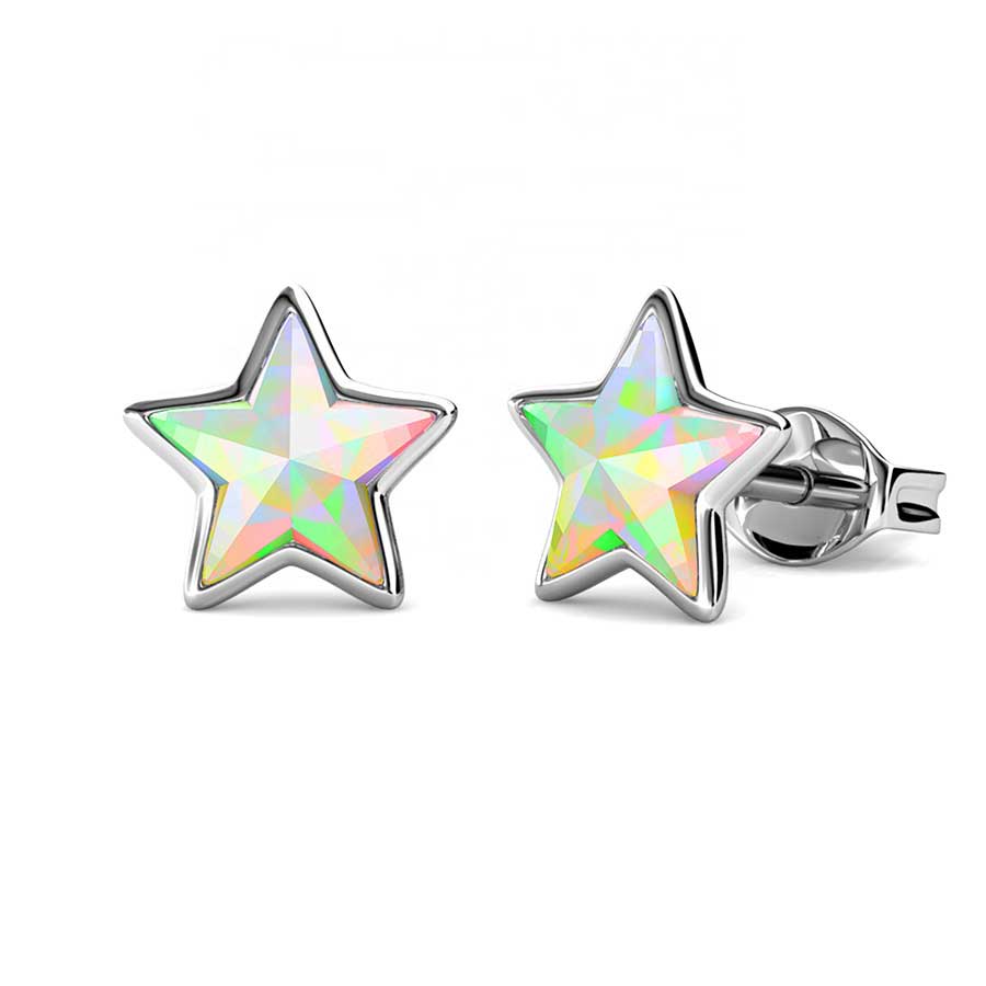swarovski star crystal earrings