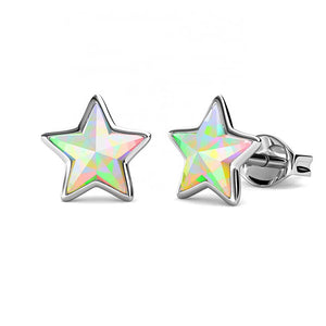 swarovski star crystal earrings