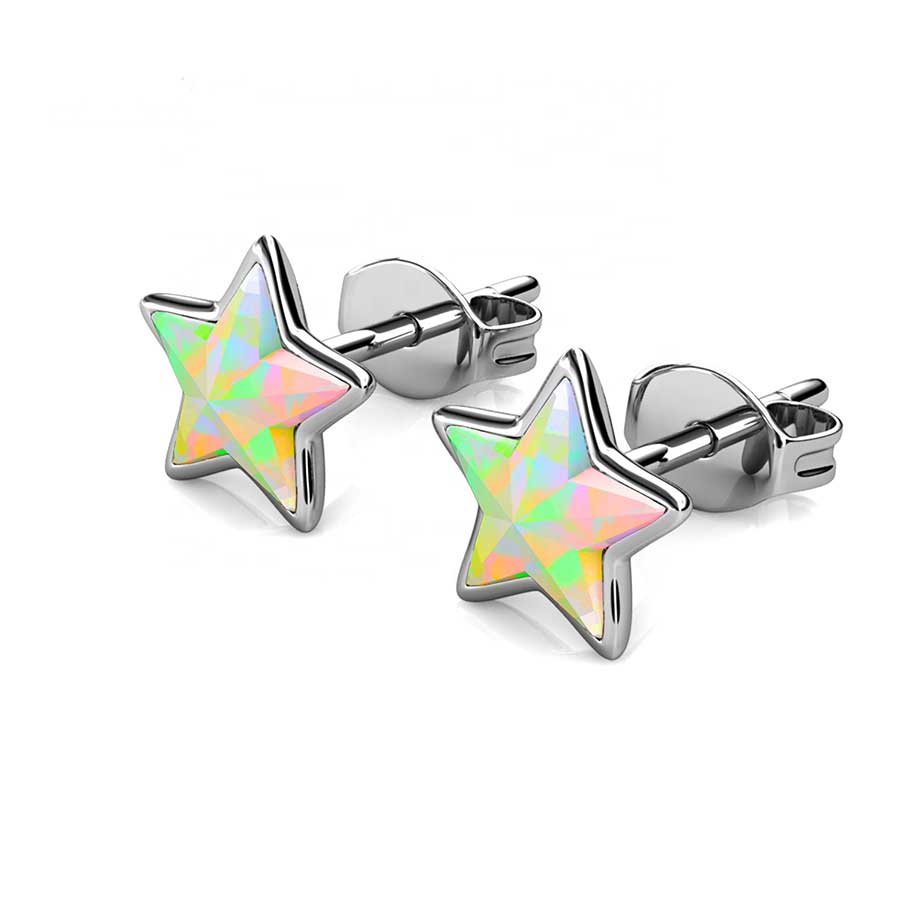 swarovski star crystal earrings