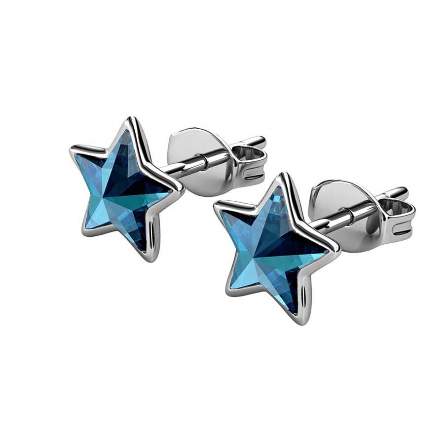 blue star crystal jewellery set