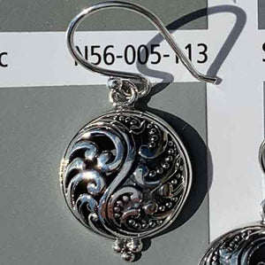 frenelle earrings jewellery silver koru