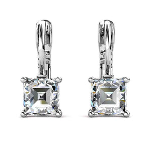 silver crystal earrings frenelle