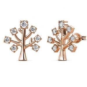 rose gold earrings tree of life jewellery