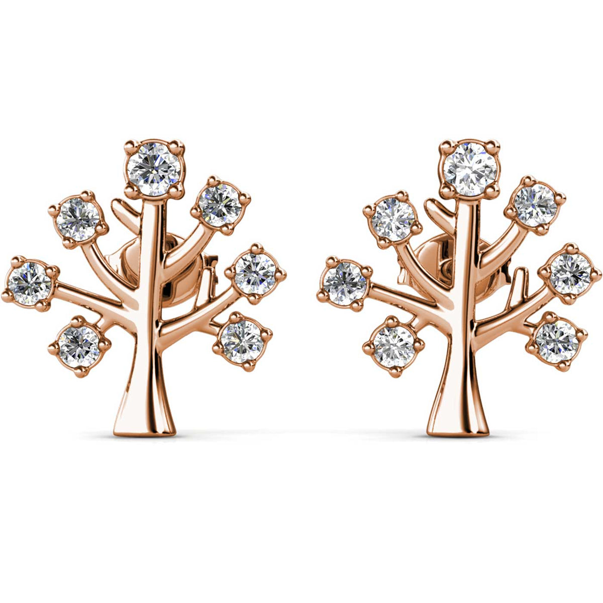 rose gold crystal tree of life jewellery