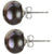 black pearl stud earrings