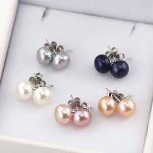 Frenelle jewellery earrings pearl studs silver