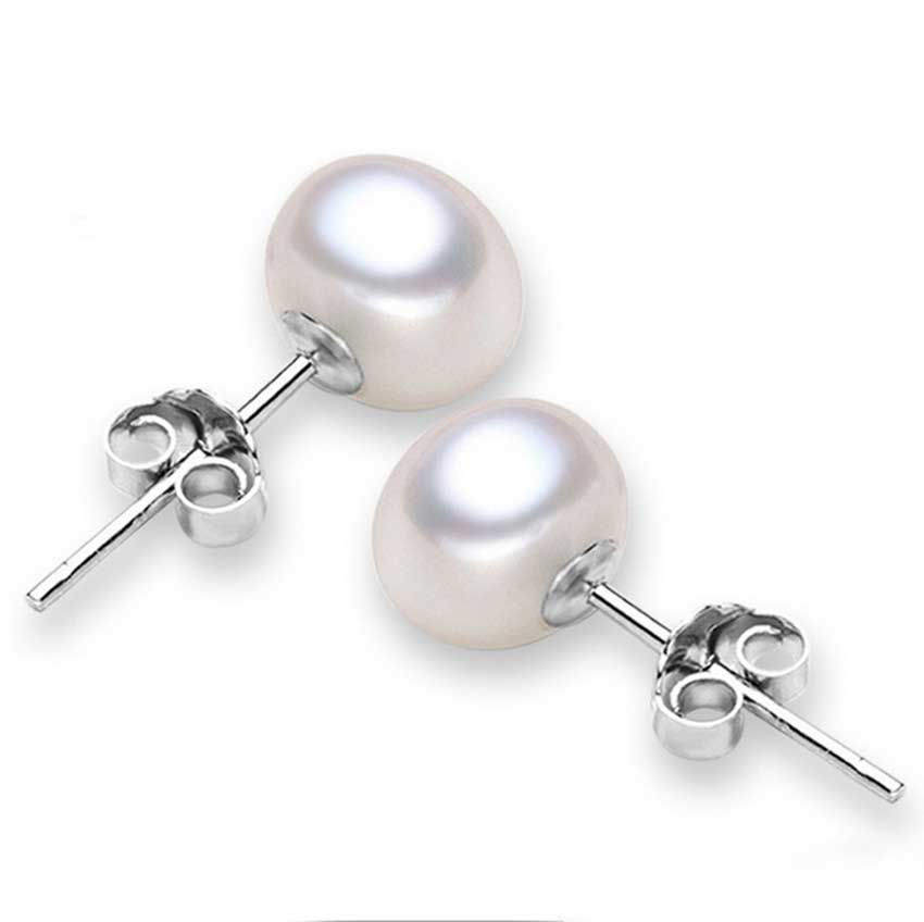frenelle jewellery earrings pearl studs silver