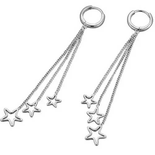 silver matariki earrings